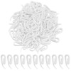 Pack of 100 Universal Curtain Hooks, Plastic Curtain Hooks, White