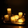 Stonebriar 6 Count Real Ivory Wax 3x4 Flameless LED Pillar