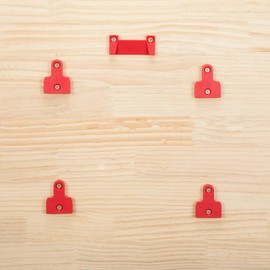 Crtbelfy Packout フットマウントフィート Milwaukee Packout用 フルケース ツールケースボックス 壁掛け吊り下げクリート (1+4個) レッド