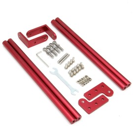 Zeberoxyz - Juego de varillas de soporte rojo para impresora 3D CR-10, piezas de suministro de impresoras 3D para impresora 3D CR-10 300/CR-10S 300 (550 mm)