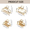 4 PCS Gold Metal Hair Clips for Women 2.76 Inche