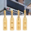 4pcs BFA Banana Plug Brass Gold Plated Open Screw Speaker
