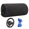 Suede Leather Steering Wheel Cover Wrap Kit - DIY Stitch-On