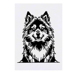 'Keeshond Dog' Temporary Tattoo - Water Resistant, Skin-Safe, Non-Toxic Transfer (TO00067829)