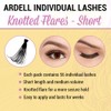 Andrea Individual Lashes Knotted Flares, Short - Black, Lightweight, Natural