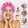 Shower Cap, Shower Cap Reusable Waterproof Washable for Women, Elastic