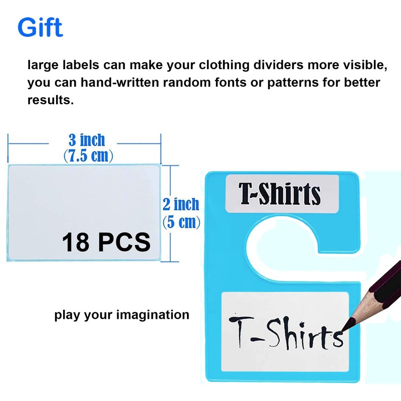 DMLNN 20 Pack White Clothing Rack Size Dividers Plus 45