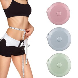 Pack of 3 Tape Measure Body, Measuring Tape, Tailor's Tape Measure, Retractable Measuring Tape for Body Measurements for Sewing Dressmaking, Craft Cloth (150 cm, Blue/Green/Pink)