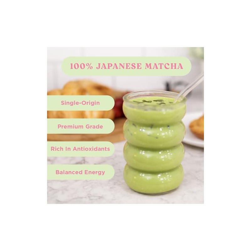 Premium Japanese Matcha Strawberry Powder Sticks - Antioxidant Rich