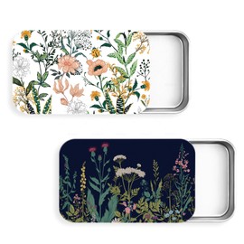 Gerkia 2Pack Travel Floss Picks Case，Refillable Portable Floss Pick Holder Container，Small Floss Dispenser and Dental Floss Holder，Small Tin Box Containers.