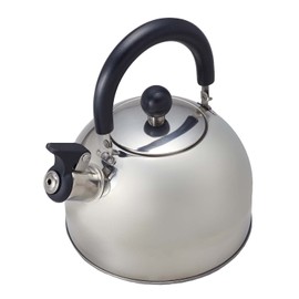 Pearl Metal Novel H-1391 Whistling Kettle, 0.6 gal (2.3 L), Induction Compatible, Stainless Steel