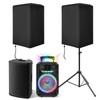 2 Pack Speaker Covers 15 Inch Waterproof Oxford Fabric Outdoor