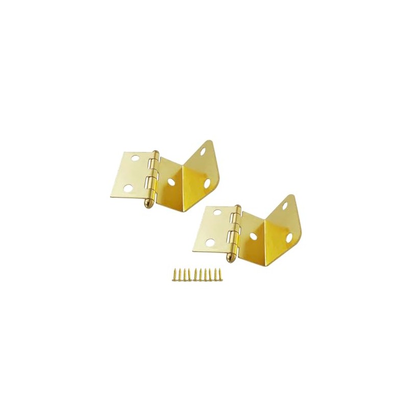QCAA Durable Steel Semi-Concealed Hinge for Box, Chest & Cabinet,