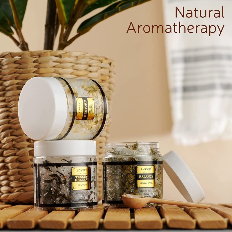 Spa Gifts for Women, Epsom Bath Salts Gift Basket Set,
