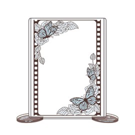 Hagoromo Deco Frame Case L Size (White Indigo Old Fashion) No. 83050