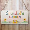 Second Ave Grandad's Garden Wooden Hanging Gift Rectangle Sign Plaque