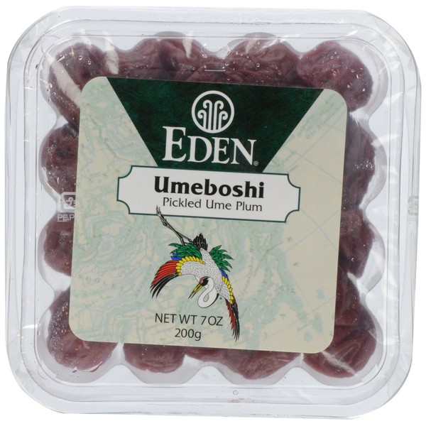 Eden Umeboshi Plum, Japanese Pickled Plum, Whole, Traditionally Made in Japan, No MSG, No Chemical Additives, 7.05 oz