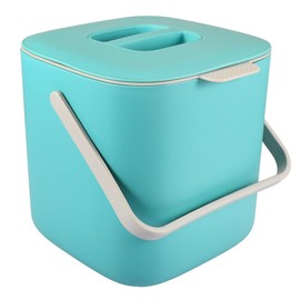 Picowe Kitchen Compost Bin Countertop,1 Gal Leak-Proof Food Waste Container with Lid for Kitchen Counter Top or Under Sink, Small Composter for Indoor Use (Blue)