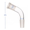 Labasics Distillation Distillator Adapter, Glass Distillator Lab Adapter 105 Bend
