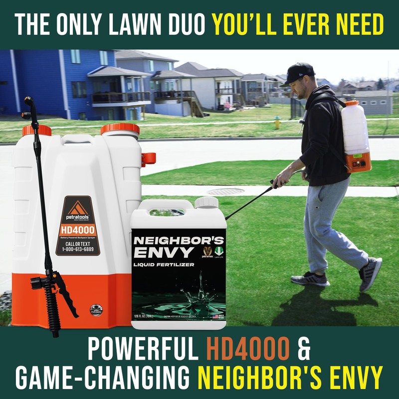 PetraMax Neighbor’s Envy Grass Fertilizer for Lawn & Garden, 64