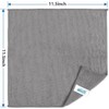 HOMEXCEL Grey Cleaning Rags 5 Pack, Highly Absorbent Microfiber Cleaning