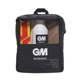 Gunn & Moore GM Cricket Bat Repair Kit, Linseed Oil, Cloth, Sand Paper, Glue, Toe Guards, Carry Case