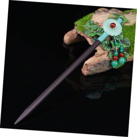 BIUDECO 1pc Vintage Hair Stick for Women Retro Ebony Hair Chopstick Beautiful Pendant Design for Elegant Hairstyles and Styling