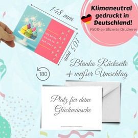 Domelo Birthday Cards Set of 20 with Envelope, Happy Birthday Postcards, Kraft Paper Cards for Birthday, Birthday Card for Man/Woman/Children, Postcard as Greeting Cards (Set 1)