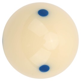 Billiard Cue Ball, Standard Pool Table Billiard Ball, Billiard Training Cue Ball with 4 Dots, Dot‑Spot Cue Ball (Regulation Size 2-1/4'')(Blue dot)