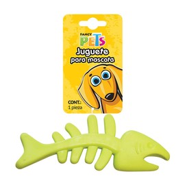 Fancy Pets Juguete para Perros Pequeños, Pescado de Caucho, 12.5 cm, Mordedera con Bordes de Limpieza, Material Lavable, Colores Surtidos