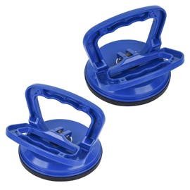 FCHO Glass Suction Cup Heavy Duty Aluminum Vacuum Plate Puller Handle Holder Hooks Duty Galss Lifting/Tile Suction Cup Lifter/Moving Glass/Pad for Lifting (Blue, 2Pack)