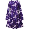Long Sleeve Unicorn Dresses for Toddler Girls Casual Summer Sun