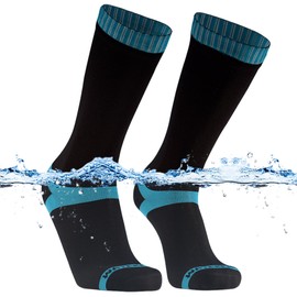 DexShell Coolvent Mid Calf Waterproof Socks, Aqua Blue, X-Large