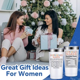DOEARTE Difference Maker Gifts - Thank You Gift for Women, Men - Teacher Appreciation Gifts - Inspirational Gift for Coworker, Boss, Assistant, Employee - 20oz Tumbler