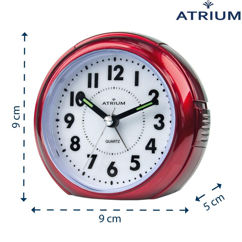 Atrium Wecker Analog Quarz ohne Ticken mit Licht und Snooze
