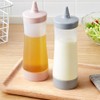Kichvoe 4 Unidades de Botellas de Condimento Exprimibles con Tapa