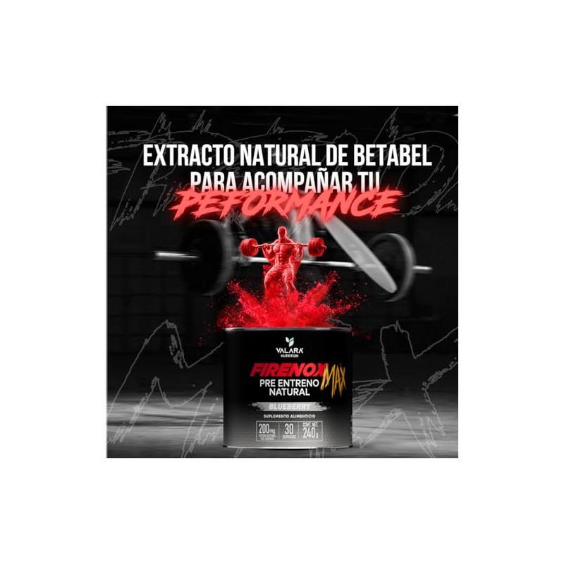 VALARA Firenox - Pre-Entreno en Polvo - Gym Entrenamiento -