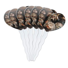 GRAPHICS & MORE Labyrinth Group of Goblins Shocked Awe Heart Love Cupcake Picks Toppers Decoration Set of 6