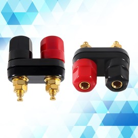 JUZITAO 10PCS 4mm Banana Binding Post Dual 2-Way 4MM Banana Plug Jack Socket Binding Post Speaker Terminal Connectors Power Amplifier Gold Plated Insulated Terminals