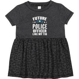 inktastic Future Police Officer Like My TIO Infant Dress 18 Months Vintage Smoke with Leopard Print 3945f