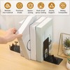Foppla Cat Bookend 2 Pcs Metal Shelf Stopper,Black Cat and