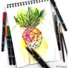 Tombow ABT-12P-4, Water-Based ABT Dual Brush Pen with Two Tips,