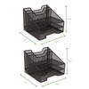 Mind Reader 3-Tier Tray Desk Organizer, Black