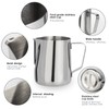 Milk Frothing Pitcher, 12 Oz Milk Frother Steamer Cup Stainless