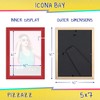 Icona Bay 7x5 Red Picture Frame, Coloured Solid Wood Scandinavian
