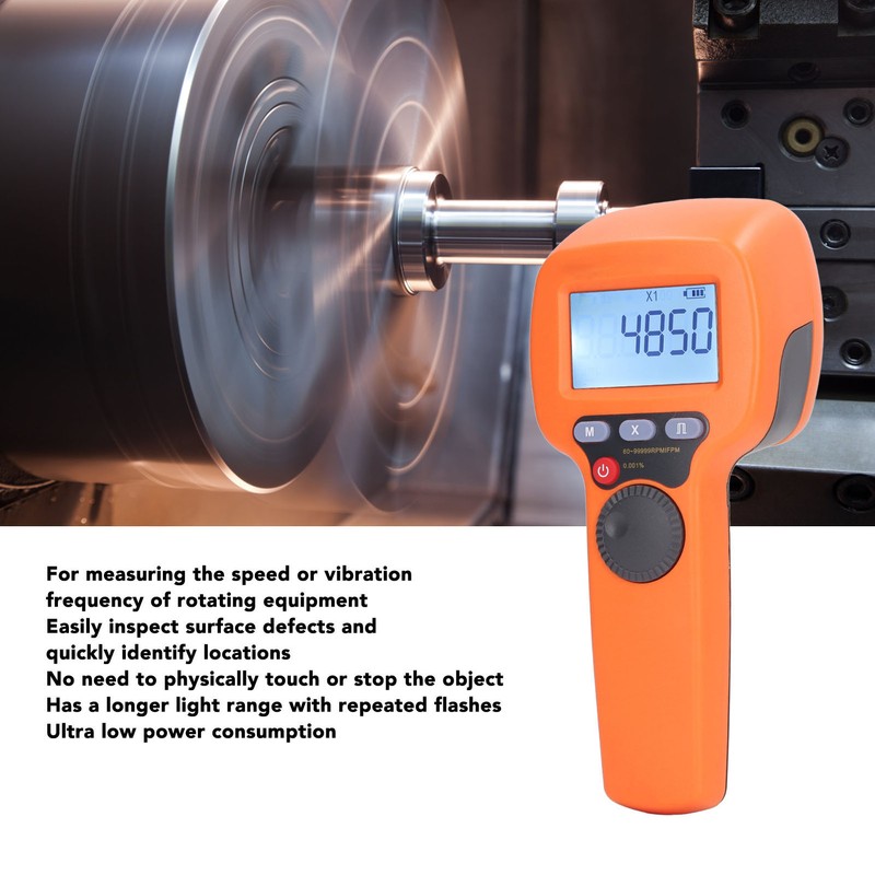 Digital Handheld Stroboscope High Accuracy Prevents Contact LED Flash Strobe