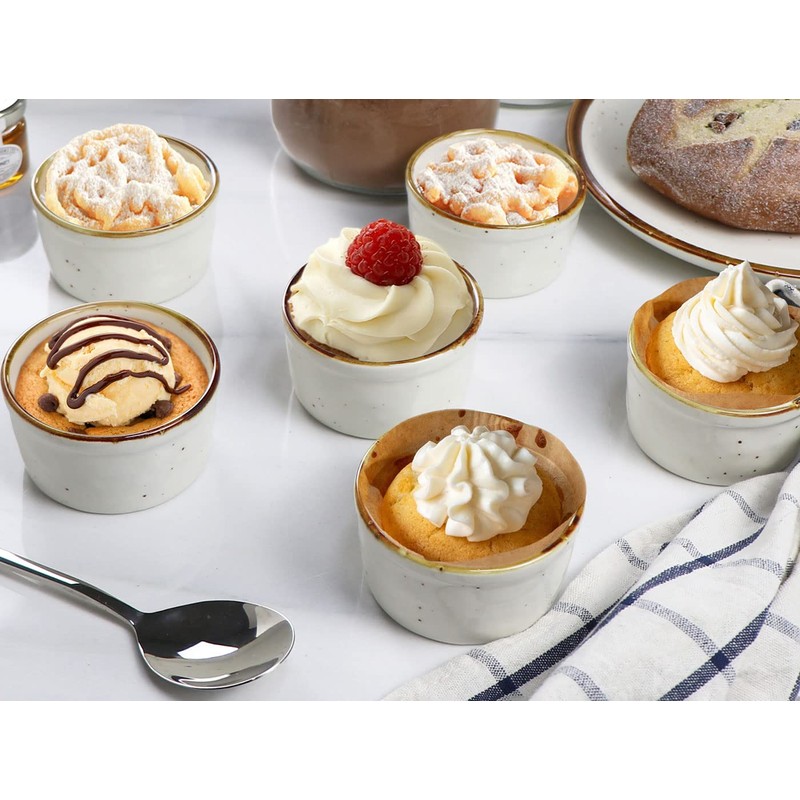 ONEMORE 12 oz Ramekins Oven Safe - Set of 6