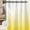 Ombre Yellow Shower Curtains for Bathroom Polyester Fabric Bathroom Curtain