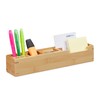 Relaxdays Bamboo Desk Organiser, 11 Compartment, Natural