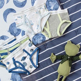 Burt's Bees Baby Toddler Boys' Underwear, Organic Cotton, Tag-Free Comfort Briefs, Pack of 5